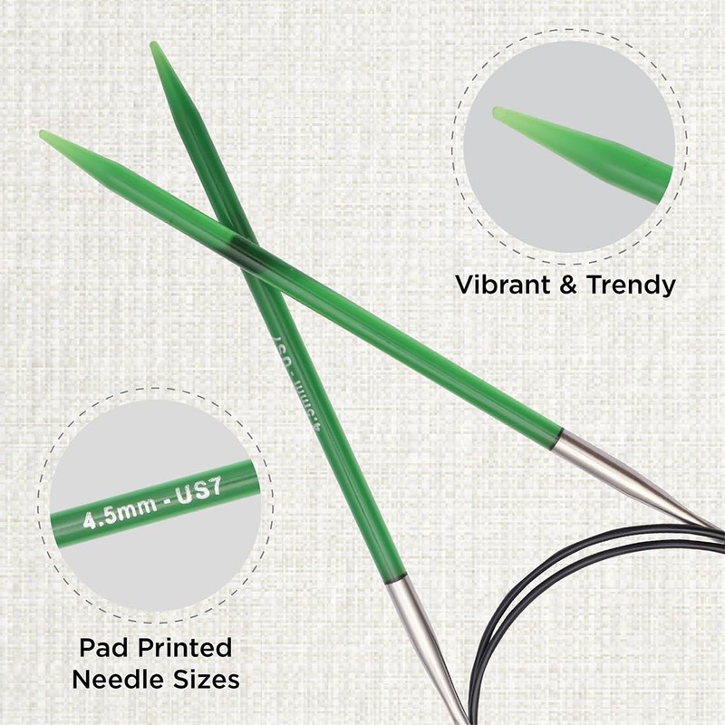KNITPRO 60 cm x 4,50mm fissati Ferri circolari per Maglieria