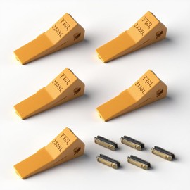 [Pack of 5]230SP Backhoe Bucket Teeth +23P Flex Pins,for Bobcat,for John Deere,for Case,for JCB Skid Steer Loader and Excavator 23 230 Series,OE 23, 230, 230SP, D51750, TF23D