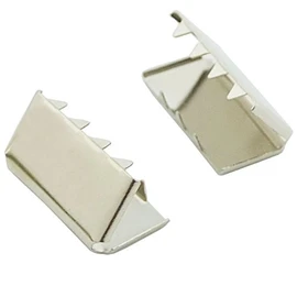 Bluemoona 100 Pcs - 3/4" 19mm Belt Buckle End Tip Nickel for Webbing Tag Bag Polypropylene