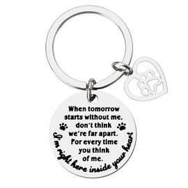 Dog Memorial Gifts for Loss of Dog Pet Paw Print Keychain for Women Men Remembrance Bereavement Gifts for Pet Owners Dog Cat Passing Away Gifts Pet Loss Sympathy Gifts for Pet Lovers Memorial Keychain
