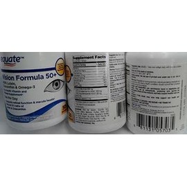 Equate Vision Formula 50+ luteína, zeaxantina y omega-3, 300 cápsulas blandas