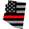 OwnTheAvenue Arizona State Outline Red Colors Support Firefighters Vinyl Sticker