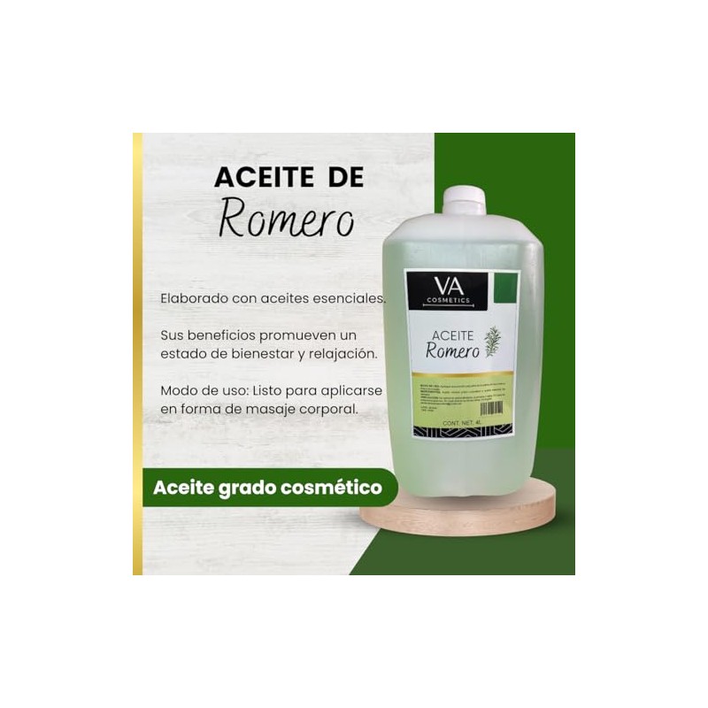 Aceite Masajes Romero Corporal Spa Profesional 4 Litros VA