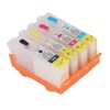 4 Pcs Ink Cartridge Black Blue Magenta Yellow Permanent Chip