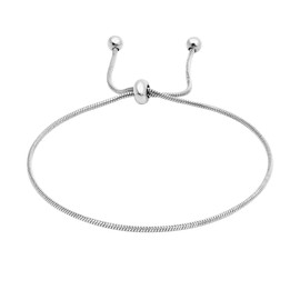 Yowivon Gold-Plated Bracelets for Women, Dainty Adjustable Bolo Bracelets, Tennis Bead Bracelet, Tarnish-Free Gold-Plated Fashion Jewellery, Gifts for Her, Adjustable, Stainless Steel, No Gemstone