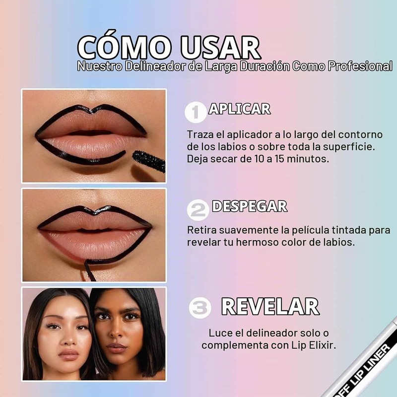 Peel off Matte Lip Stain, Lip Liner Tattoo, Long-Lasting Gloss,