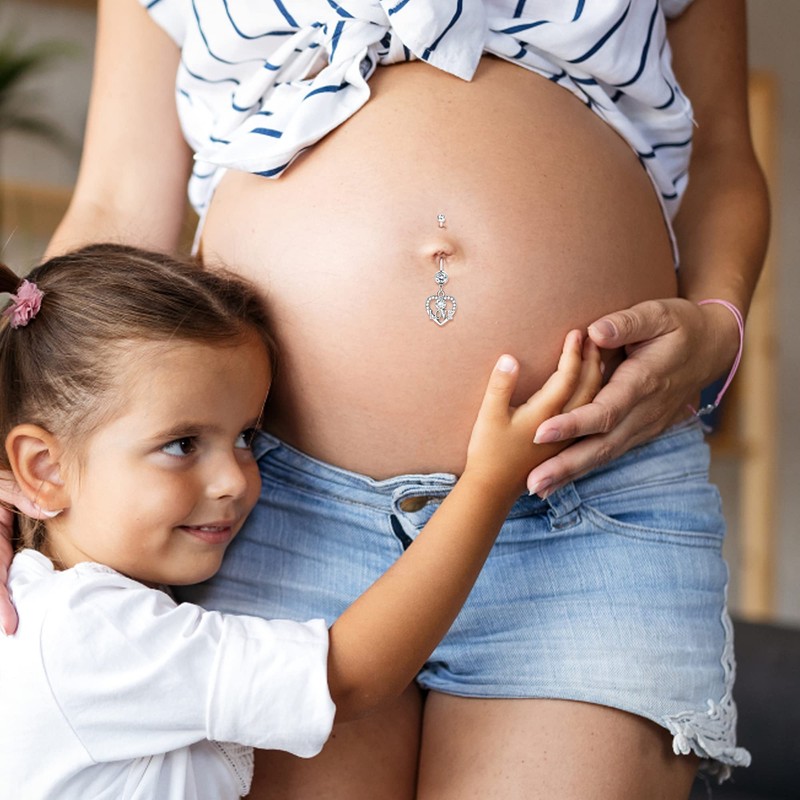 Milacolato Pack of 12 Belly Button Piercing Pregnancy Flexible Clear