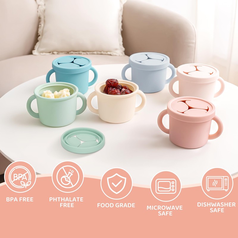 idooss Snack Containers, Silicone Food Grade Silicone Cups, Toddler Snack