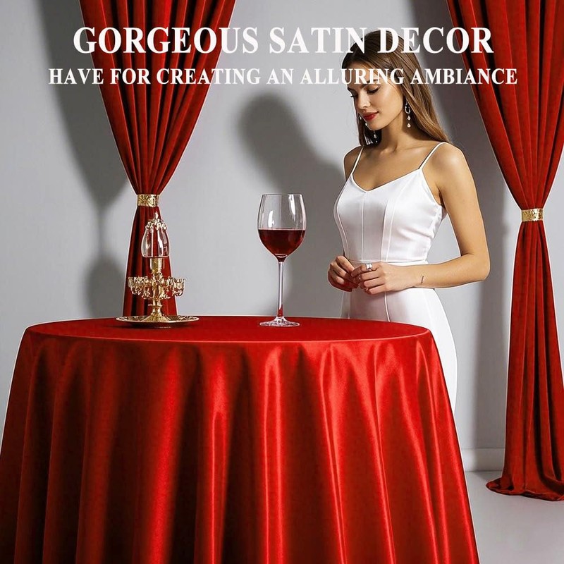 Red Satin Fabric 60 Inch by 5 Yards Solid Silky