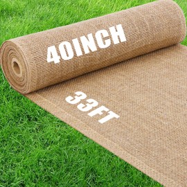 Butarfe 40" x33 Feet Gardening Burlap Roll, Natural Burlap Fabric, Tree Wrap Rolls Tree Trunk Protector Winter Plant Cover Multipurpose Jute Material for Outdoor Trees Weddings Party Home Decor