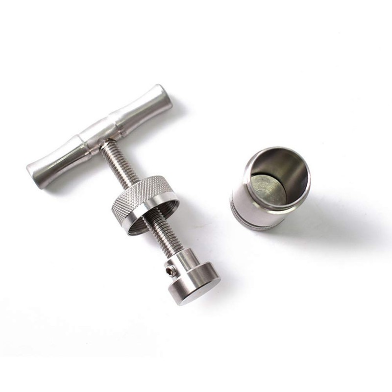 Tech-L Stainless Steel Pollen Press T Press Handle Tool Heavy
