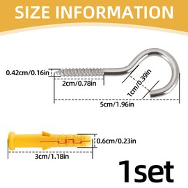 1 Set Washing Line Hooks Heavy Duty Large Load Bearing Capacity for Hooks for Washing Line Corrosion Resistant for Hangers are Used for Hanging Items Accessories and Lights