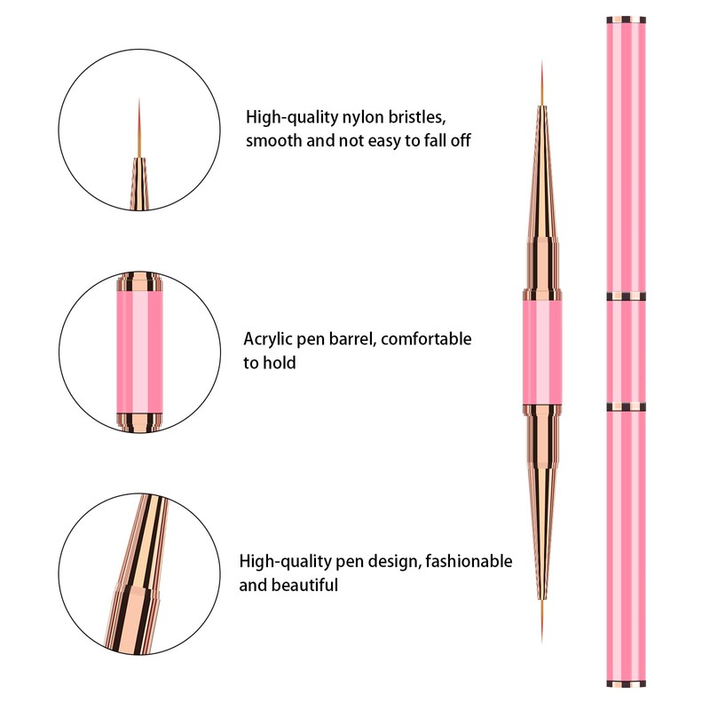 Nail Art Brushes Set-pink