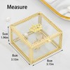 NAJMECHOY ガラスジュエリーボックス ミラーボトム クラウン蓋付き メイクボックス リップスティックリングイヤリング 収納ボックス ゴールドガラスボックスリング ブレスレットディスプレイ 透明ボックス
