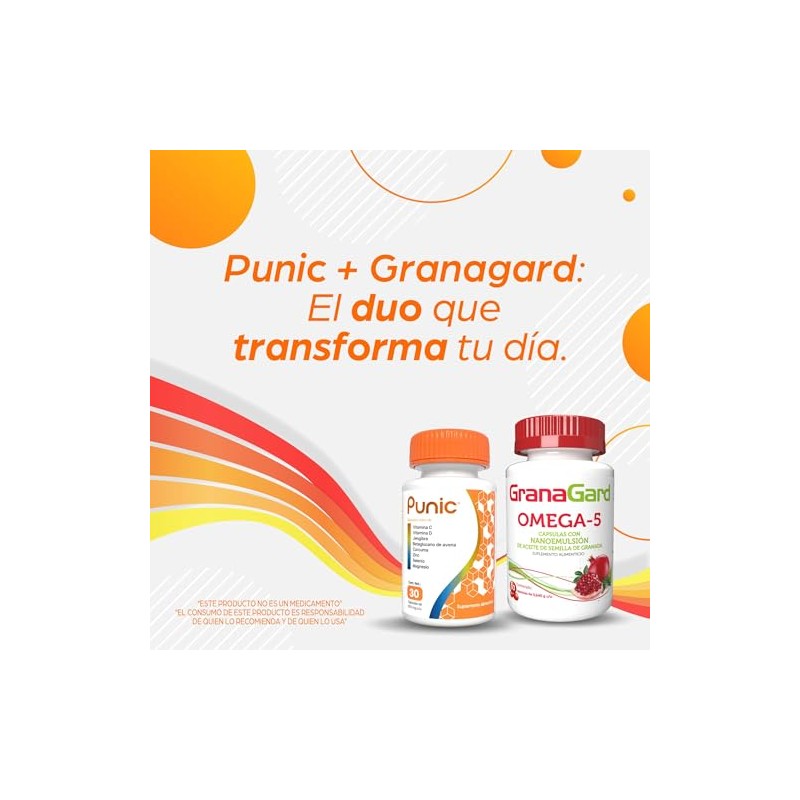 GranaGard, Punic Vitaminas C D3 Zinc, Duo Pack Omega 5