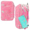 Depesche 12787 TOPModel Wild-Filled 3-Compartment Pencil Case in Pink, with