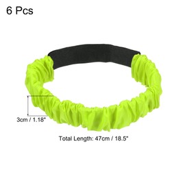PATIKIL 3 Legged Race Bands, 6 Pack Elastic Tie for Outdoor Birthday Party Field Day Carnival Relay Game, Green