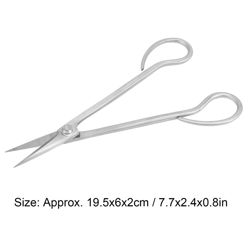 Bonsai Scissors Stainless Steel Leaf Sprout Shears with Long Handle