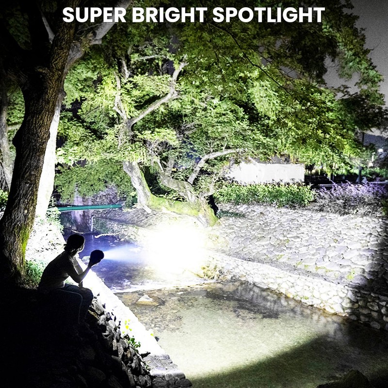 BERCOL Rechargeable Spotlight,2000000 LM Super Bright Handheld Spot Light LED
