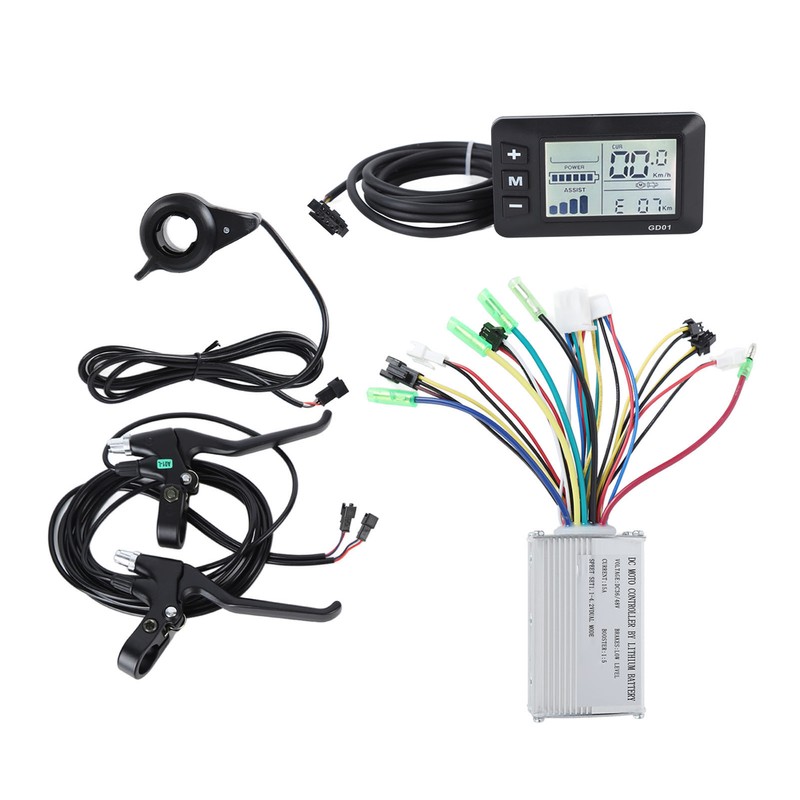 Electric Bike Conversion Kit DC 36V 48V Controller Display Brake