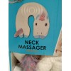 Health Touch Neck Massager Vibration White/Multicolor Unicorn Plush Polyester