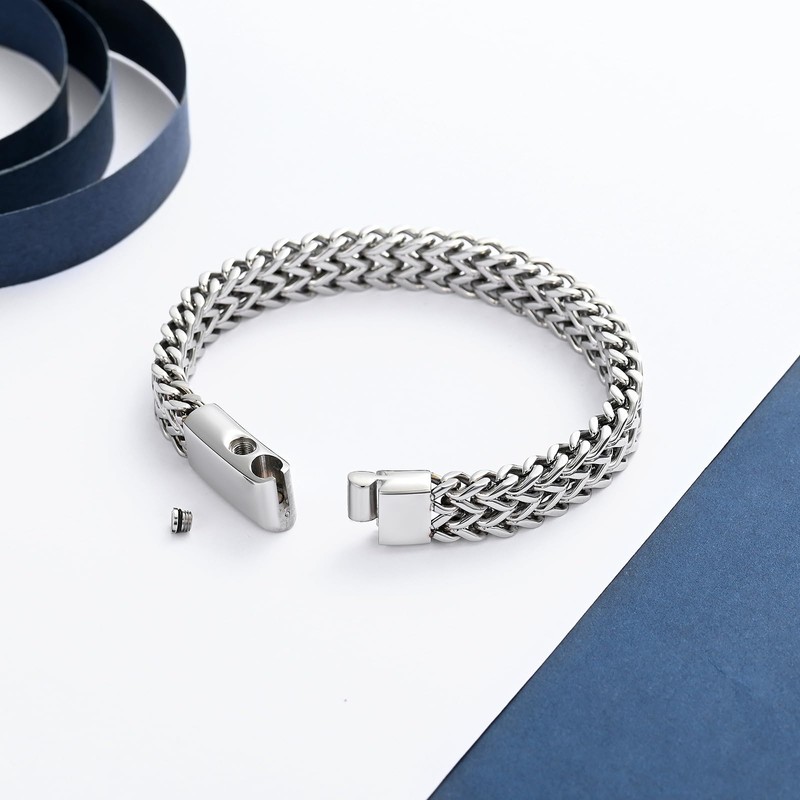 constantlife Cremation Bracelet for Ashes Stainless Steel Urn Link Bracelets