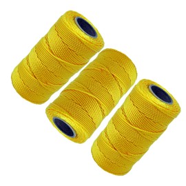 Dapetz ® 3 Pc Yellow 70M Builders Building Nylon Brick Line Measuring Masonry Rope String Line | Abrasion and Alkali Resistant | Suitable for Building and Groundwork, Gardening etc.
