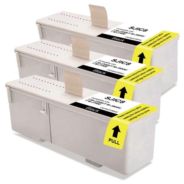 Yongairuink Compatible SJIC8 Black C33S020407 Ink for EPN TM-J7000 7500