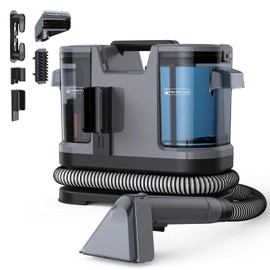 Lubluelu Upgrade Wet Vacuum Upholstery Cleaner Device with 600W - 22kPa Carpet Cleaner Washing Vacuum Cleaner, Portable Cleaning Device with Self-Cleaning Function and Long Hose for Carpets, Sofas