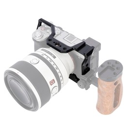 NICEYRIG A7C II A7CR Aluminum Cage for Sony Alpha A7CII / A7CR / A7C Mirrorless Camera Vlog Vlogging Video Making with Quick Release Plate for Arca-Swiss, NATO Rail, Cold Shoe - 419