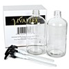 Vivaplex, 2, Large, 16 oz, Empty, Clear Glass Bottles with