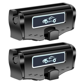 Car Seat Belt Adjuster AICQREI Seatbelt Locator Retainer Locking Clips, Relax the tension on the neck make you more comfortable, Black 2PCS