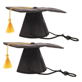 GANAZONO Pet Graduation Ceremony Party Supplies Doctor Hat Pet Toys 2pcs Pet Graduation Cap Tassels Stylish