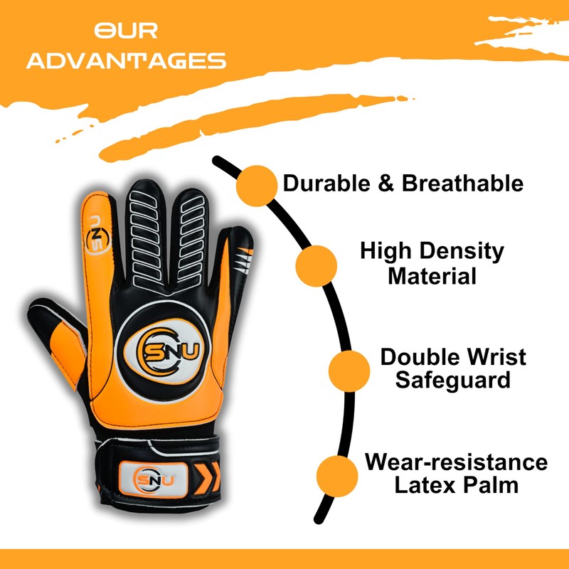 Junior Football Goalkeeper Gloves for Boys, Kids, and Youth Soccer
