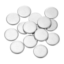 uxcell 10Pcs Stainless Steel Disc, 25/32"(20mm) Dia 0.16"(4mm) Thick 304 Stainless Steel Flat Round Sheet Blank Round Circle Plate for Crafts Metal Stamping and Jewelry Making