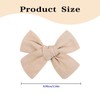 6 Pcs Linen Fabric Hair Bows, Girls Headdress Print Flower