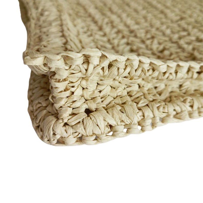 Handmade Straw Bag Travel Beach Fishing Net Handbag Hollow Casual
