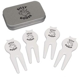 Azeeda 'Silly Goose' Golf Divot Tool/Repair Fork Gift Set (GO00069028)