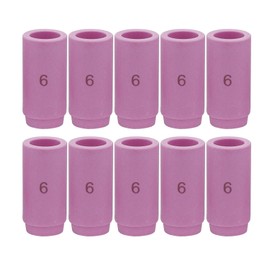 13N10 6# TIG Alumina Nozzle Ceramic Cups Fit PTA SR DB WP 9 20 25 TIG Welding Torch Accessories 10PK (13N10 6#)