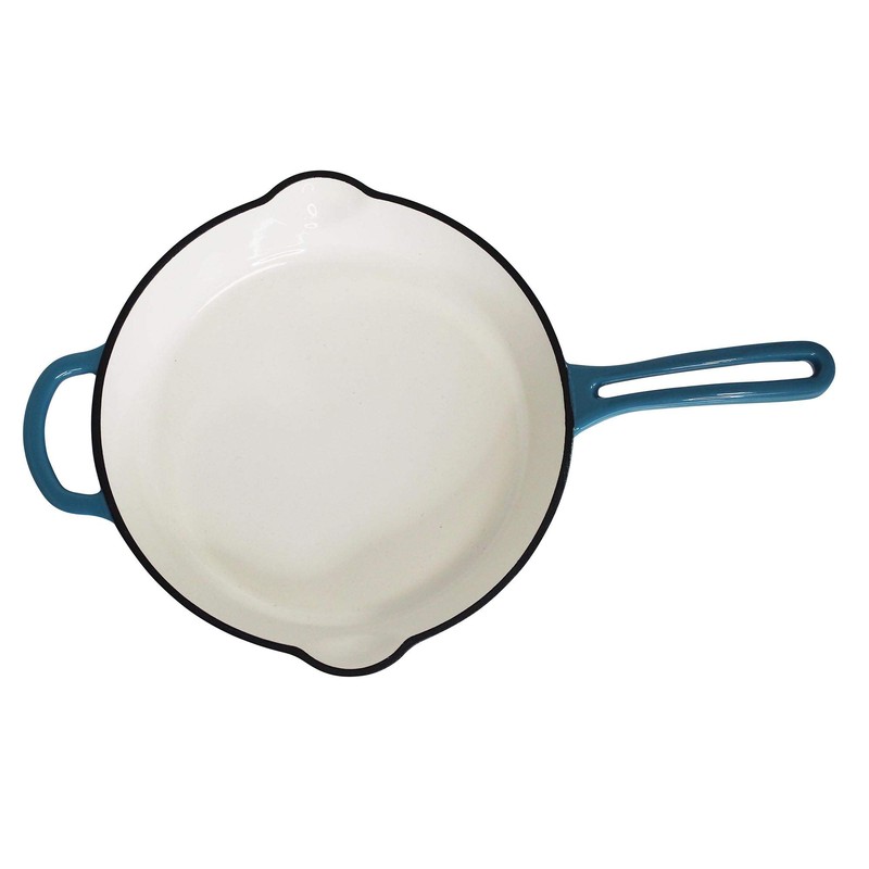 Mirro MIR-19061 12" Cast Iron Skillet, 12 Inch, Teal