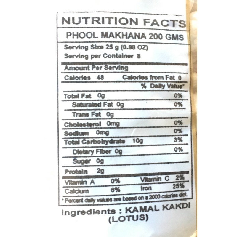 Swad Phool Makhana - Puffed Lotus Seeds - 200 Grams