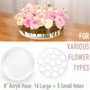 Acrylic Flower Vase 20 cm Diameter Circular Leakproof Clear Acrylic