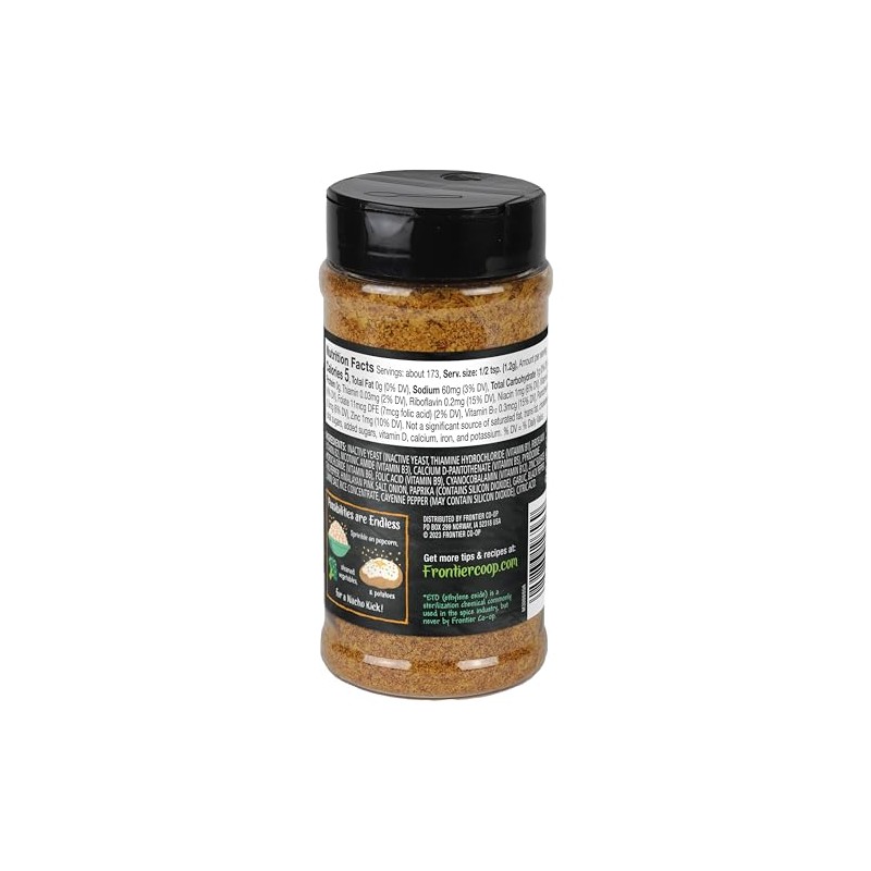 Frontier Co-op Nacho Spice Nutritional Yeast Blend with Vitamin B12,