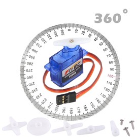 Wishiot Feetech FS90R Micro Servo 360 Degree Continuous Rotation RC Servo Motor 9g for Arduino Microbit Robotic Helicopter Airplane Boat