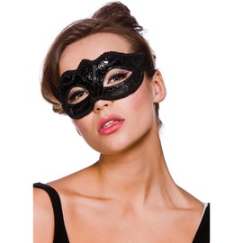 Verona Eyemask Venetian Masquerade Opera Fancy Dress Burlesque Eye Mask (Black)
