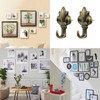 INCREWAY 20 Pcs Bronze Flower Shaped Push Hooks Vintage Picture