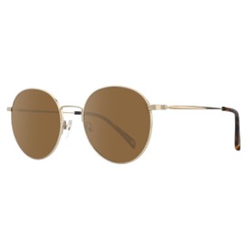 zerOne five - Sunglasses - 915B - Round Sunglasses Unisex, Gold/Green, 52 mm (Gold/Brown), Gold/Brown