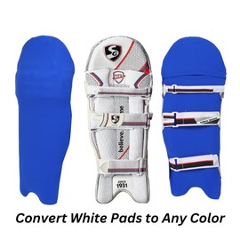 KNK Cricket Batting Pads Cover Coloured Leg Guard Cover Fits Youth Adult Size Universal Cover Fits All Brands (Royal Blue)