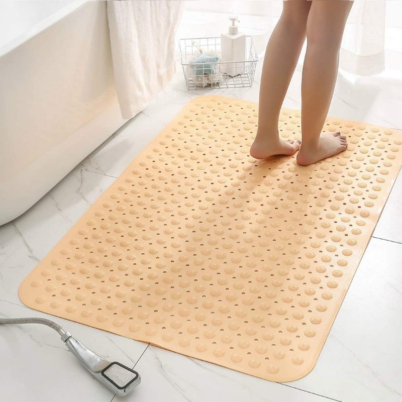 Shower Mat, 48 x 48 cm, Non-Slip Square Bath Mat,