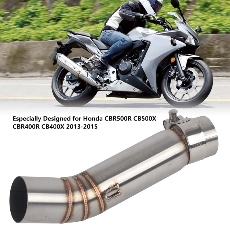 KIMISS Motorcycle Exhaust Middle Pipe Link Connect for Honda CBR500R